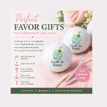 "Golf Is Tonic" Golf Balls Favors Golf Event