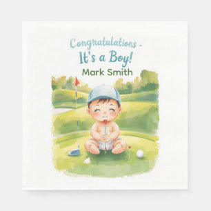 Golf It's Boy for Baby Shower Napkins