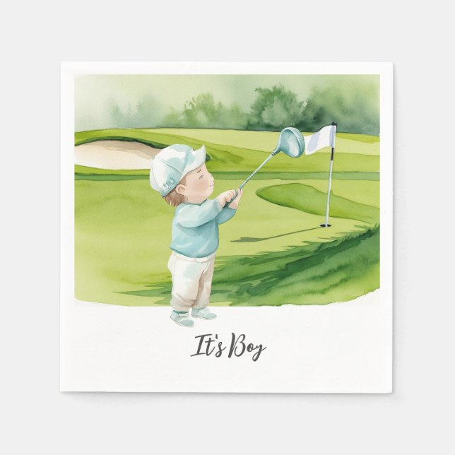 Golf  It's Boy for Baby Shower   Napkins (Front)