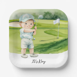 Golf It's Boy for Baby Shower Paper Plates