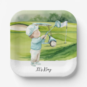 Golf It's Boy for Baby Shower Paper Plates