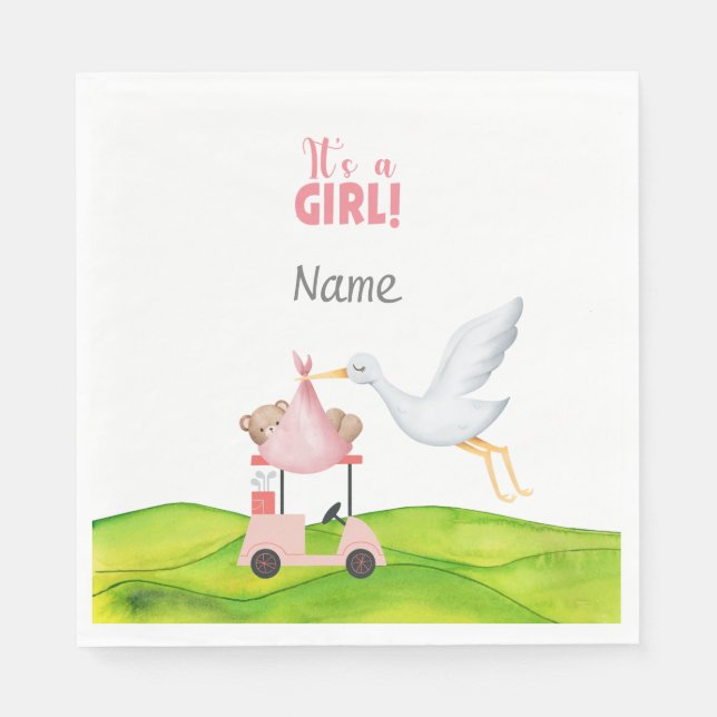 Golf it's Girl for Golfer Baby Shower Golfer  Napkins (Front)