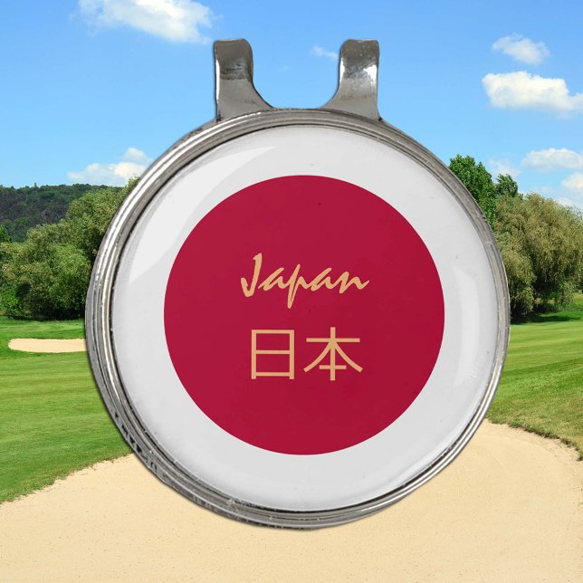 Golf Japan & Japanese Flag Hat clip /Ball Marker (Creator Uploaded)