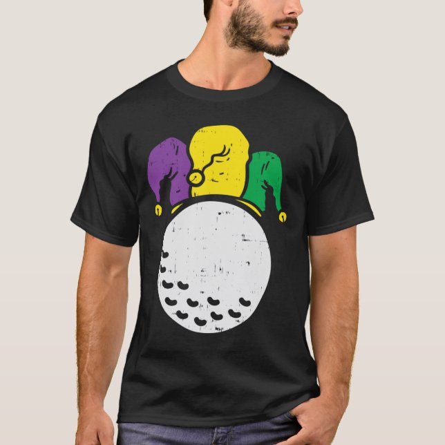 Golf Jester Hat Mardi Gras Carnival Player Coach G T-Shirt (Front)