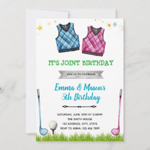 Golf joint party invitation
