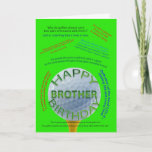 Golf Jokes birthday card for brother<br><div class="desc">A great fun card for a golfer or a golf occasion. A golf ball on a tee surrounded by golf jokes. A birthday card for an brother.</div>
