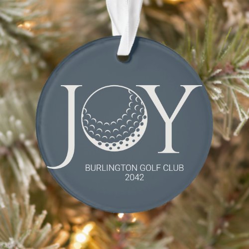 Golf Joy &amp; Peace Christmas Ornament