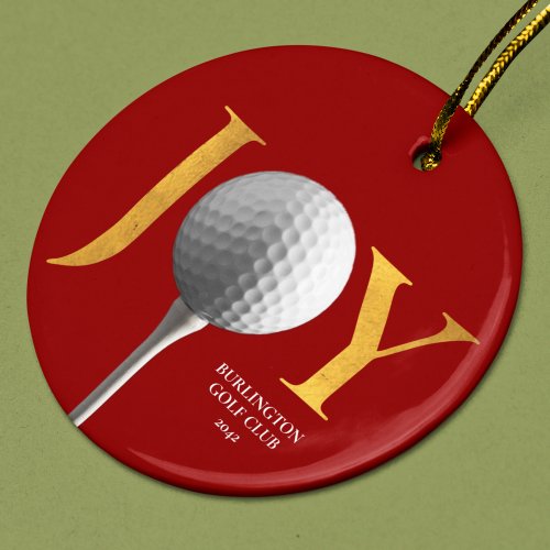 Golf Joy &amp; Peace Christmas Ornament