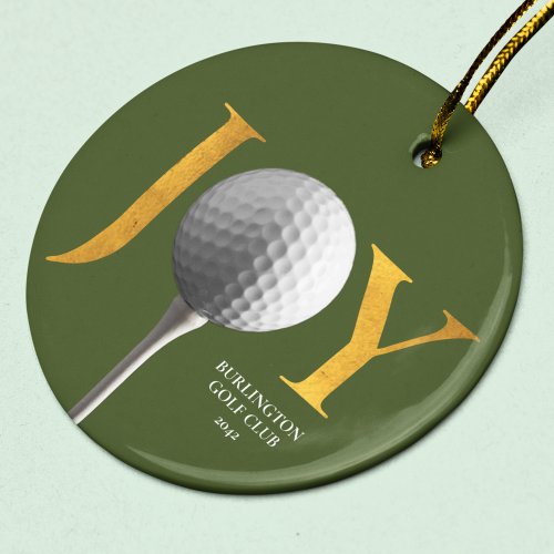 Golf Joy &amp; Peace Christmas Ornament