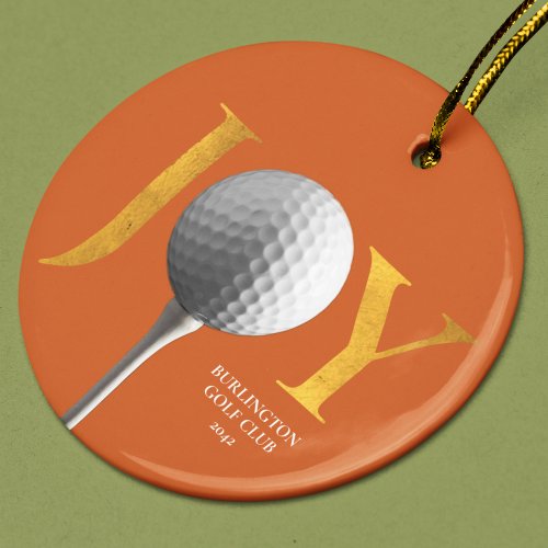 Golf Joy &amp; Peace Christmas Ornament