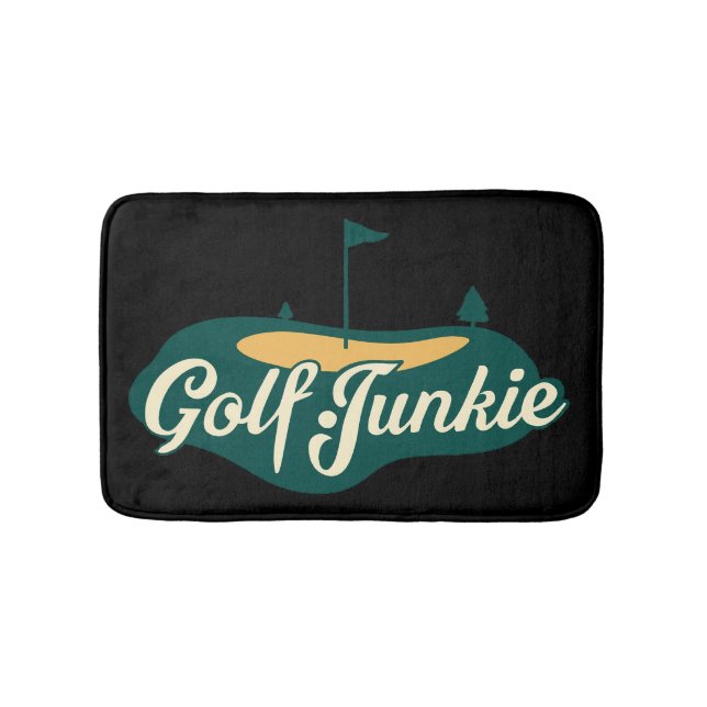 Golf Junkie Cute Cool Bathroom  Bath Mat (Front)