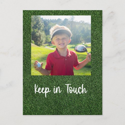 Golf Keep in touch create your own photo  Postcard