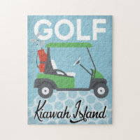Golf Kiawah Island - Retro Vintage Jigsaw Puzzle