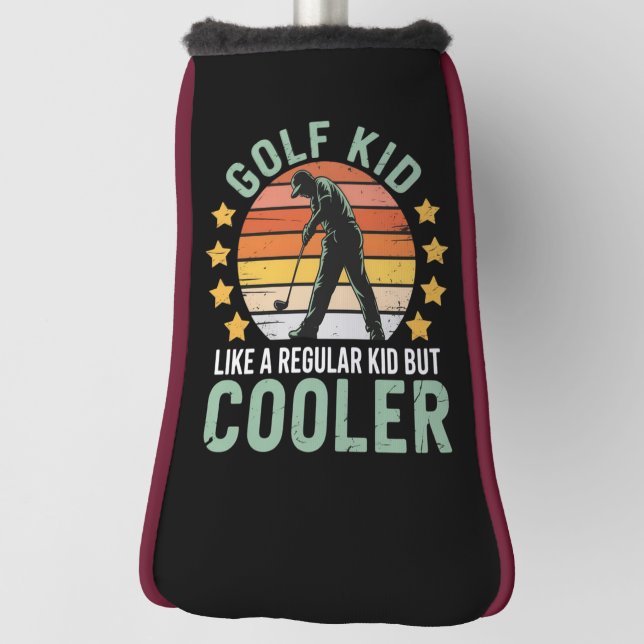 Golf Kids Funny Young Golfer & Golfing Lover Gift  Head Cover (Rotate 90)