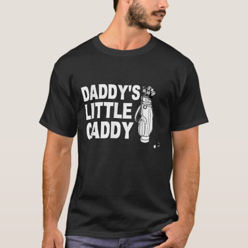 Golf Kids Golfing Daddys Little Caddy Son Daughter T_Shirt