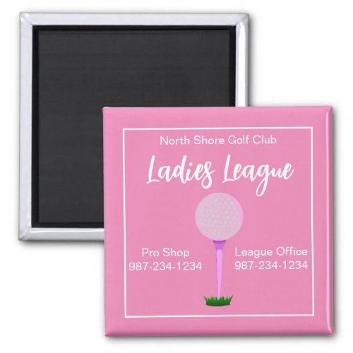 Golf Ladies League Information Magnet