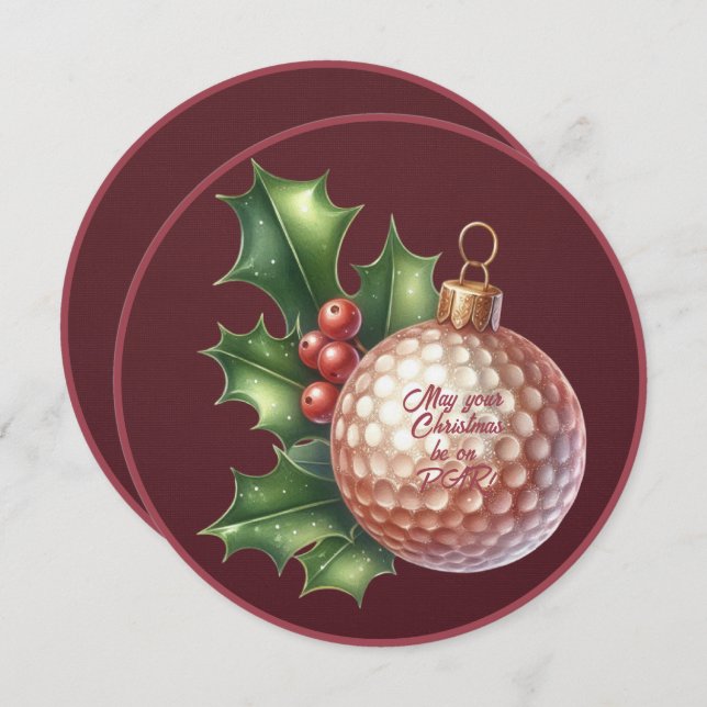 Golf Lady Buddy Christmas Greeting Card (Front/Back)