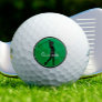Golf Lady Golfer Player Sport Monogram Green Black Golf Balls