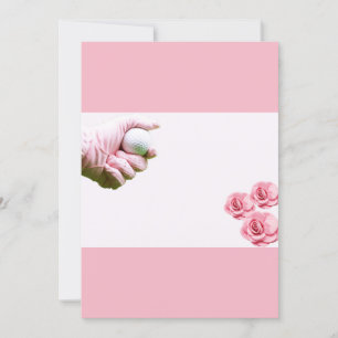 Golf Lady golfer's hand in pink is holding a ball Invitation