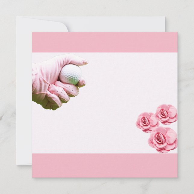 Golf Lady golfer's hand is holding ball (Front)