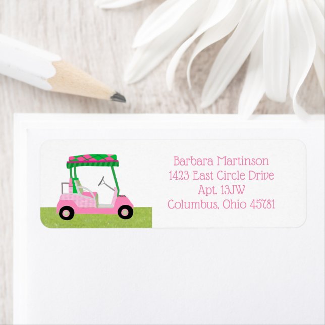 Golf Lady Theme Return Address  Label (Insitu)