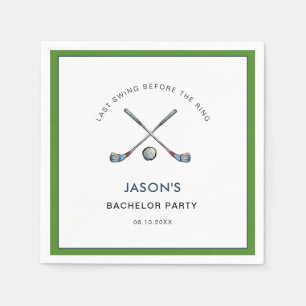Golf "Last swing Before the ring" Bachelor Party  Napkins