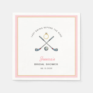 Golf "Last swing Before the ring" Bridal Shower  Napkins