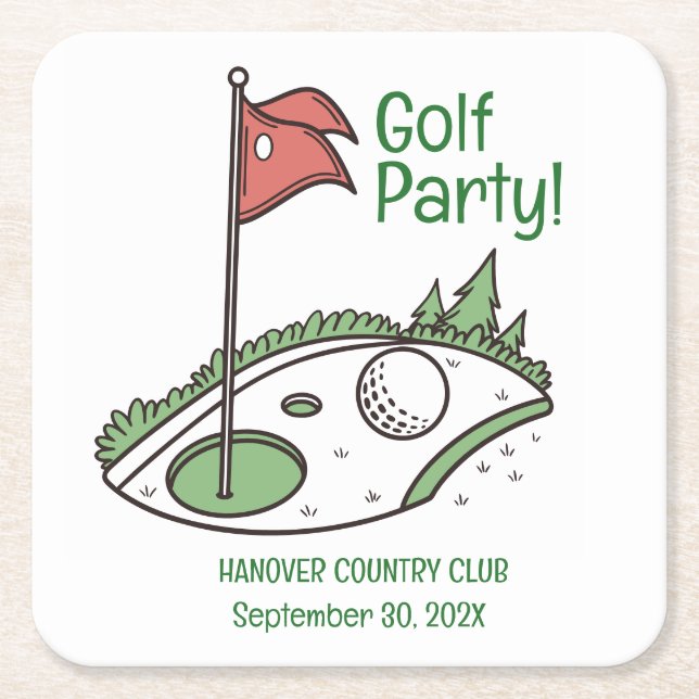 Golf League Party Coaster (Front)
