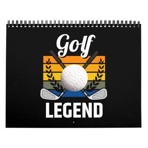 Golf Legend Golfing Golf Ball Funny Golfer Calendar