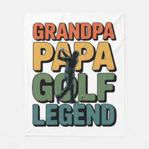 Golf Legend Grandpa Papa Fleece Blanket
