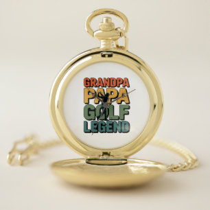 Golf Legend Grandpa Papa Pocket Watch