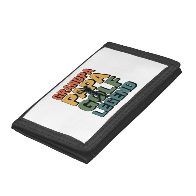 Golf Legend Grandpa Papa Trifold Wallet (Bottom)