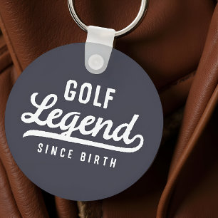 Golf Legend Since Birth Funny Modern Vintage Keychain
