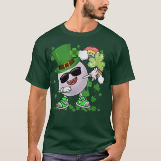 Golf Leprechaun Dabbing Around Shamrocks Gold St P T-Shirt