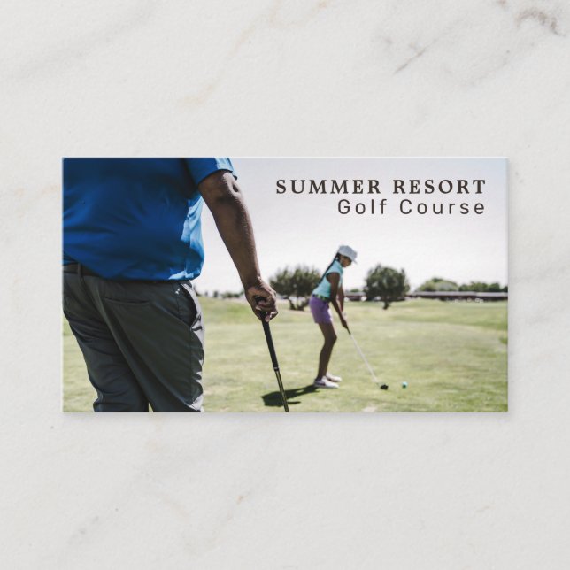 Golf Lesson, Golf Club, Golfer, Golf Coach Business Card (Front)