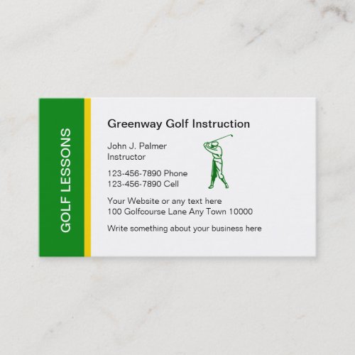 Golf Lessons Business Card
