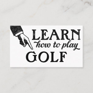 Golf Lessons Business Cards - Cool Vintage