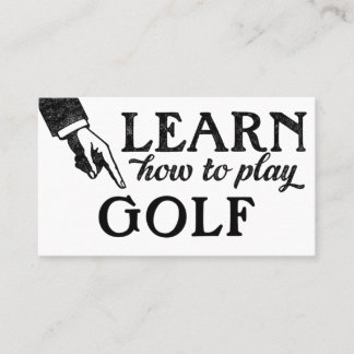 Golf Lessons Business Cards - Cool Vintage