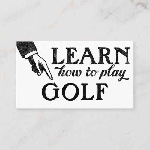 Golf Lessons Business Cards _ Cool Vintage