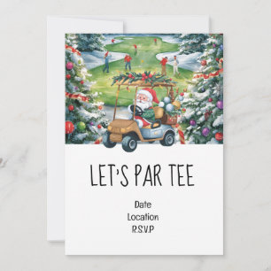 Golf Let’s Par tee Christmas party for Golfer Invitation