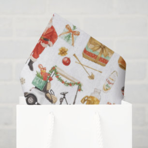 Golf “Let’s Par-Tee” Christmas Party Pattern Tissue Paper
