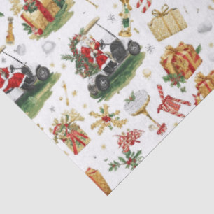 Golf “Let’s Par-Tee” Christmas Party Pattern Tissue Paper