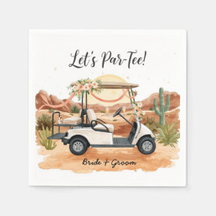 Golf Let’s Par-Tee! Golf Wedding in Arizona Napkins