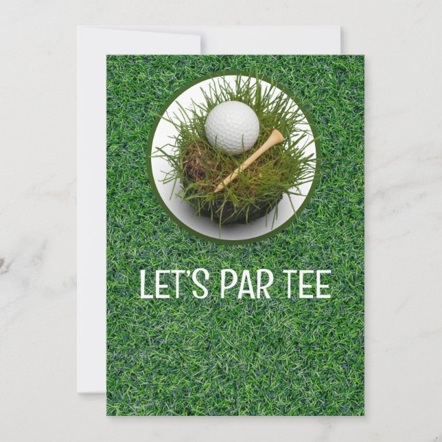 Golf Let’s Par tee  Invitation (Front)