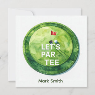 Golf Let’s Par-Tee Putting Green Party Invitation