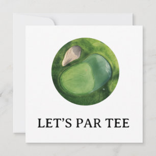 Golf Let’s Par tee with golf course Invitation