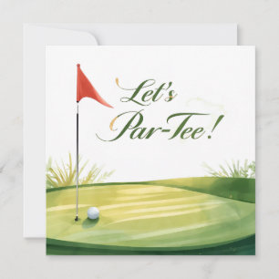 Golf Let’s Par tee with golf course Invitation