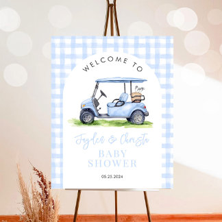 Golf Let's Par-Tee Baby Shower Welcome Sign