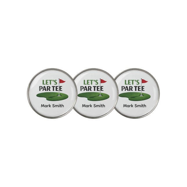 Golf Let's Par Tee Ball Marker (3 Up)