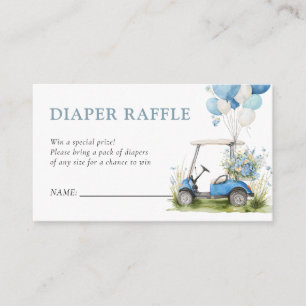 Golf Let's Par-tee Boy Baby Shower Diaper Raffle Enclosure Card